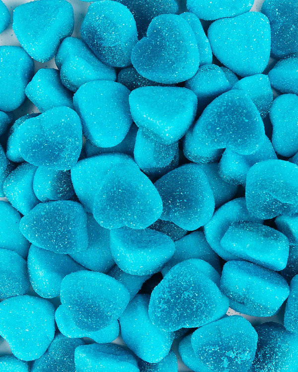 Blue Raspberry Hearts (500g)
